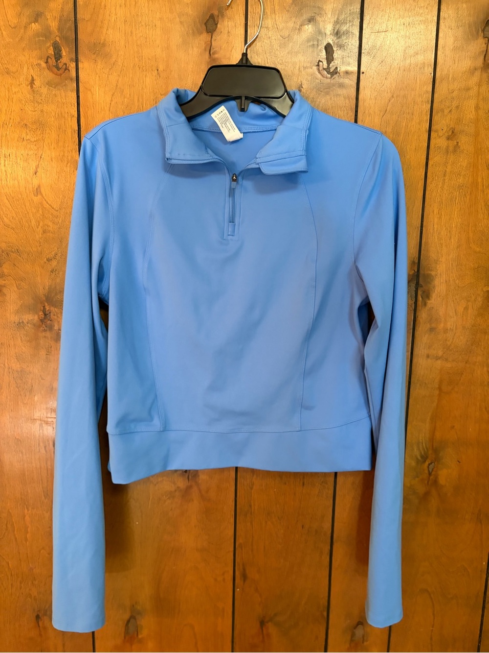Yogalicious Lux Sky Blue Quarter-Zip Pullover Cropped